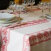 Coral Tablecloth & Napkin Set - Image 2
