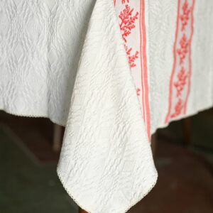 Coral Tablecloth & Napkin Set