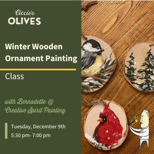 Winter Wooden Ornament Painting Class