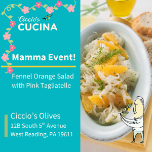 Mamma Event! 05.07.2026 Fennel Orange Salad & Pink Tagliatelle